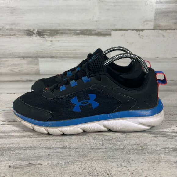 Under Armour Women's Logo Shoes Athletic Running Blue Black Lace Up Size 8.5 - Picture 2 of 8